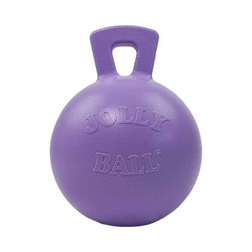 Jolly Pets TugnToss Heavy Duty Dog Toy Ball with Handle 10 InchesXLarge Light Purple - Image 1