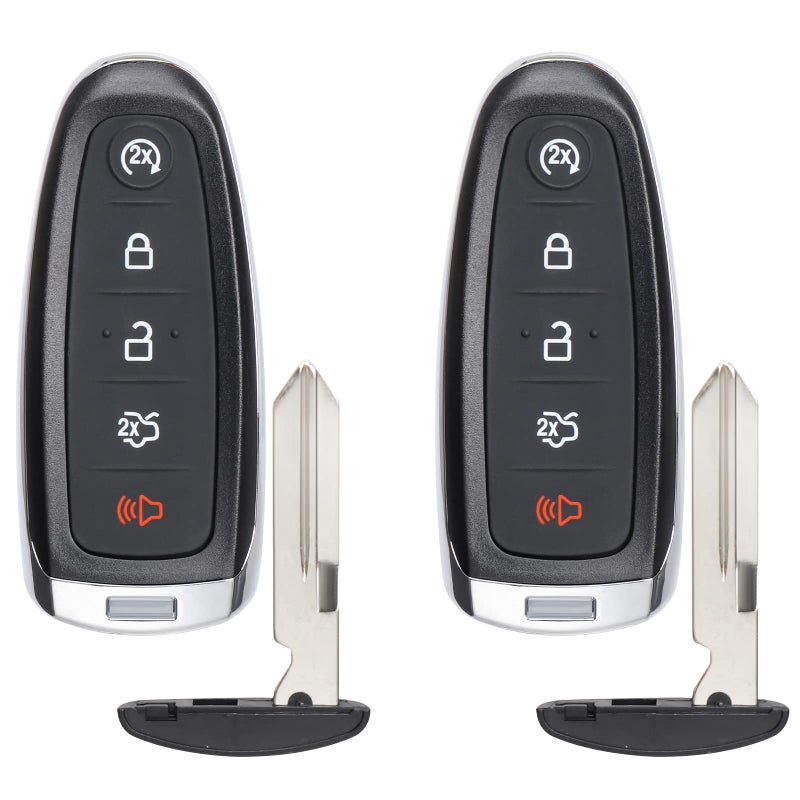 NPAUTO Car Key Fob Replacement Fits for Ford Explorer Edge 2011-2015 Taurus Flex 2013-2019 Focus Expedition Lincoln MKX MKT MKS Navigator Keyless Entry Remote Start Control Smart Key Fobs, 2Pcs, M3N5WY8609 - Image 1