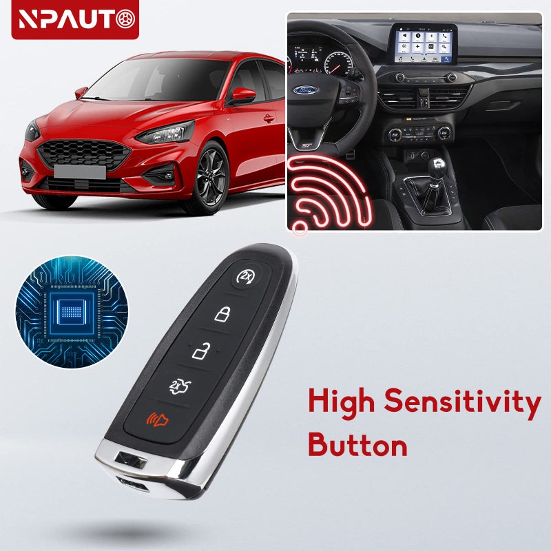 NPAUTO Car Key Fob Replacement Fits for Ford Explorer Edge 2011-2015 Taurus Flex 2013-2019 Focus Expedition Lincoln MKX MKT MKS Navigator Keyless Entry Remote Start Control Smart Key Fobs, 2Pcs, M3N5WY8609 - Image 5