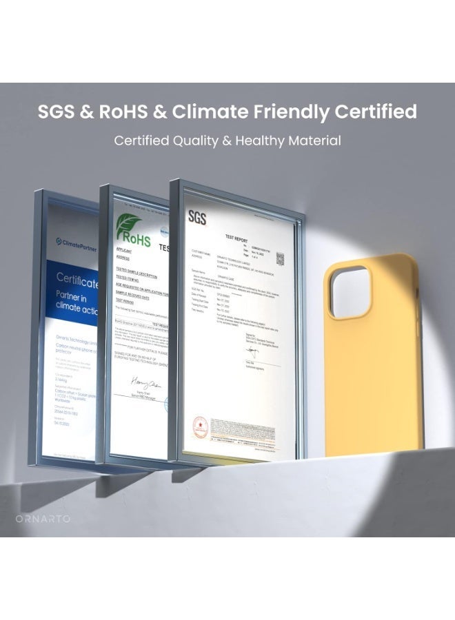 جراب متوافق مع iPhone 16 Pro Max مقاس 6.9 بوصة، جراب هاتف نحيف من السيليكون السائل مكون من 4 طبقات من المطاط الهلامي الناعم المقاوم للصدمات مع بطانة من الألياف الدقيقة المضادة للخدش (أصفر دوار الشمس) - Image 3