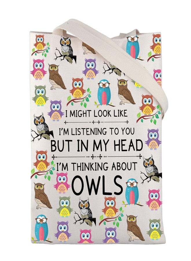 BNQL Owl Tote Bag Owl Gifts for Owl Lovers Owl Canvas Tote Bag Cute Owl Gifts Owl Bird Gift Owl Shoulder Shopping Travel Bag (Owl Tote Bag) - Image 3