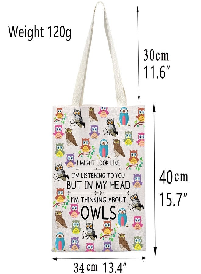 BNQL Owl Tote Bag Owl Gifts for Owl Lovers Owl Canvas Tote Bag Cute Owl Gifts Owl Bird Gift Owl Shoulder Shopping Travel Bag (Owl Tote Bag) - Image 2