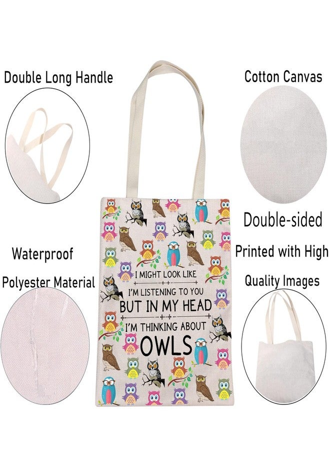 BNQL Owl Tote Bag Owl Gifts for Owl Lovers Owl Canvas Tote Bag Cute Owl Gifts Owl Bird Gift Owl Shoulder Shopping Travel Bag (Owl Tote Bag) - Image 4