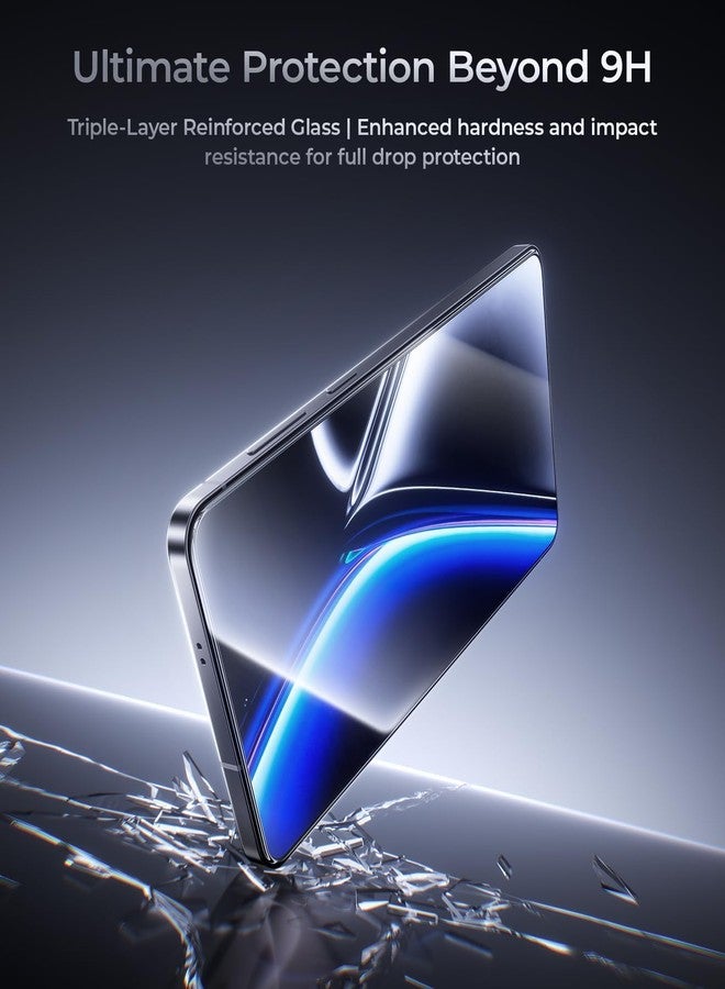 BENKS GlassWarrior AR Screen Protector for Samsung Galaxy S25 Edge, 9H+ Shatterproof [Military-Grade Protection], Superior Scratch Resistance Anti-Reflective Tempered Glass Screen Protector - Image 3