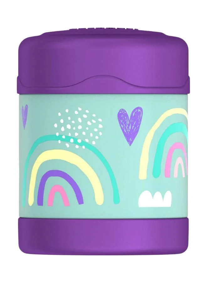 ترموس حافظة طعام ستانلس ستيل للأطفال - قوس قزح - ٢٩٠ مل