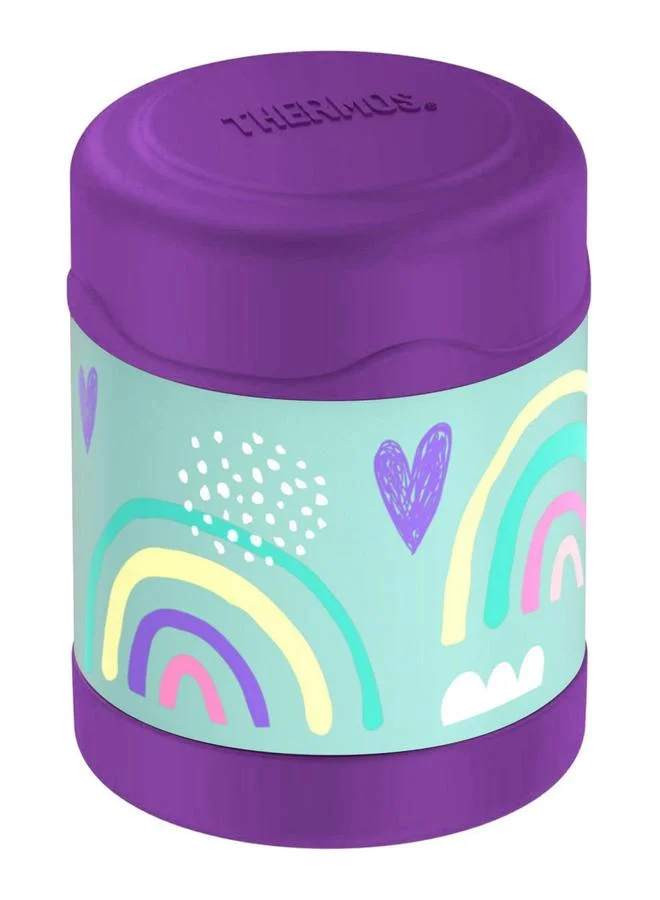 ترموس حافظة طعام ستانلس ستيل للأطفال - قوس قزح - ٢٩٠ مل