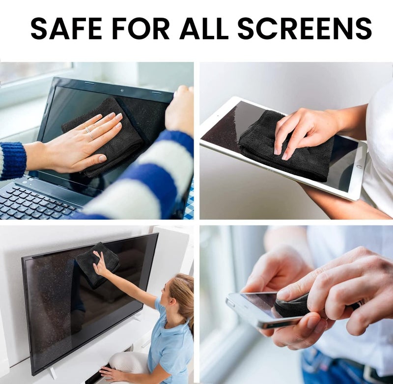 EVEOÂ® Screen Cleaner Spray Kit (Streak-Free) TV Screen Cleaner for Smart TV, LCD, LED, OLED | Computer Screen Cleaner Spray and Wipe Microfiber Cloth - TV, Monitor, Laptop, iPad, Car - 6.7oz 2 Pack - Image 3