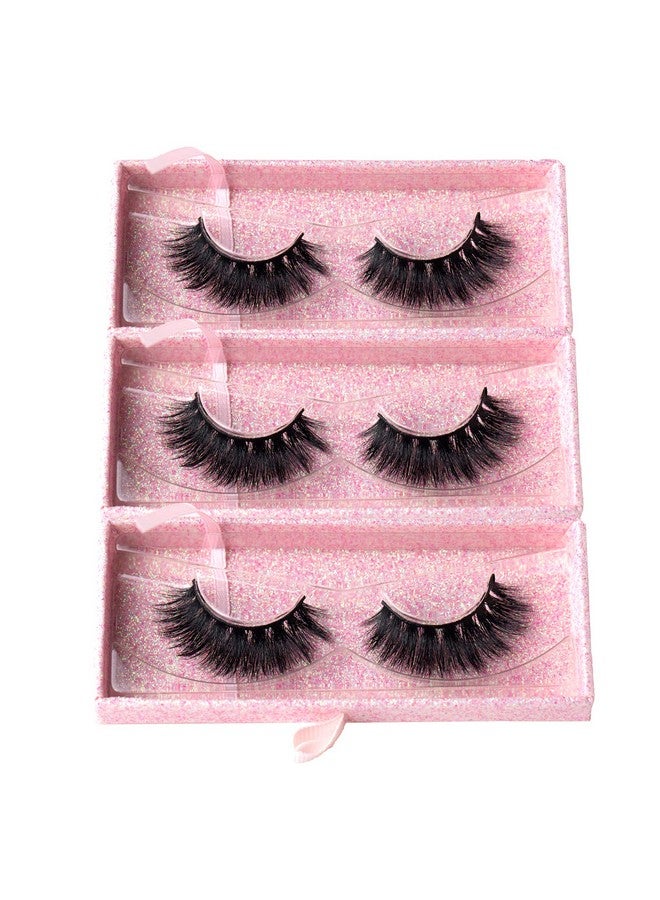Arimika 3 Packs Fluffy Long Thick Dramatic Look Handmade Reusable 3D Mink False Eyelashes D008 - Image 1