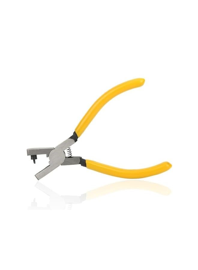 PROMASS Yellow Eyelet Leather Band Strap Belt Hole Puncher Tool - Ideal for Watch Repair & Craft Projects  - Image 1
