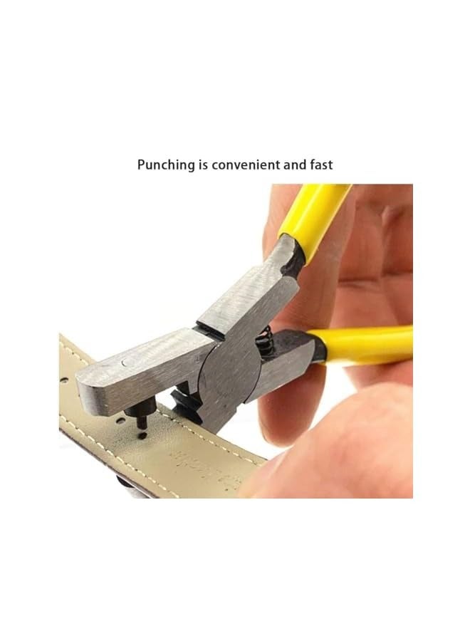 PROMASS Yellow Eyelet Leather Band Strap Belt Hole Puncher Tool - Ideal for Watch Repair & Craft Projects  - Image 4