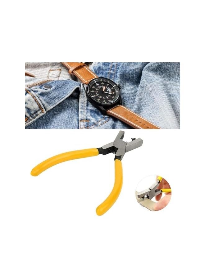 PROMASS Yellow Eyelet Leather Band Strap Belt Hole Puncher Tool - Ideal for Watch Repair & Craft Projects  - Image 5