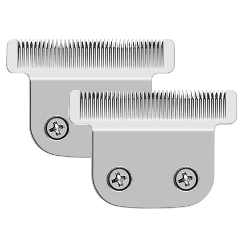 Manxrtod 2 Pack 02144 Replacement Detachable T Blade Compatible with Wahl Trimmers 98649864SS96869818A9854L9876L9854 WSS3LSS2L etc Japanese Stainless Steel 40mm Replacement Trimmer Blade 02144 - Image 1