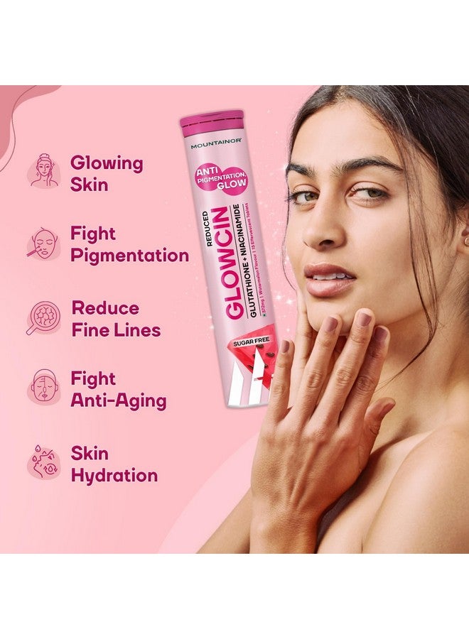 Mountainor أقراص MOUNTAINOR جلوتاثيون لتفتيح البشرة وإشراقة كورية. تحارب التصبغ والبهتان، مكونات مثبتة سريرياً - نياسيناميد وفيتامين C تساعد في تقليل الميلانين، تنظيف البشرة الصحية والمشرقة، خالية من السكر عبوة من 2 (30 قرص)  - Image 2