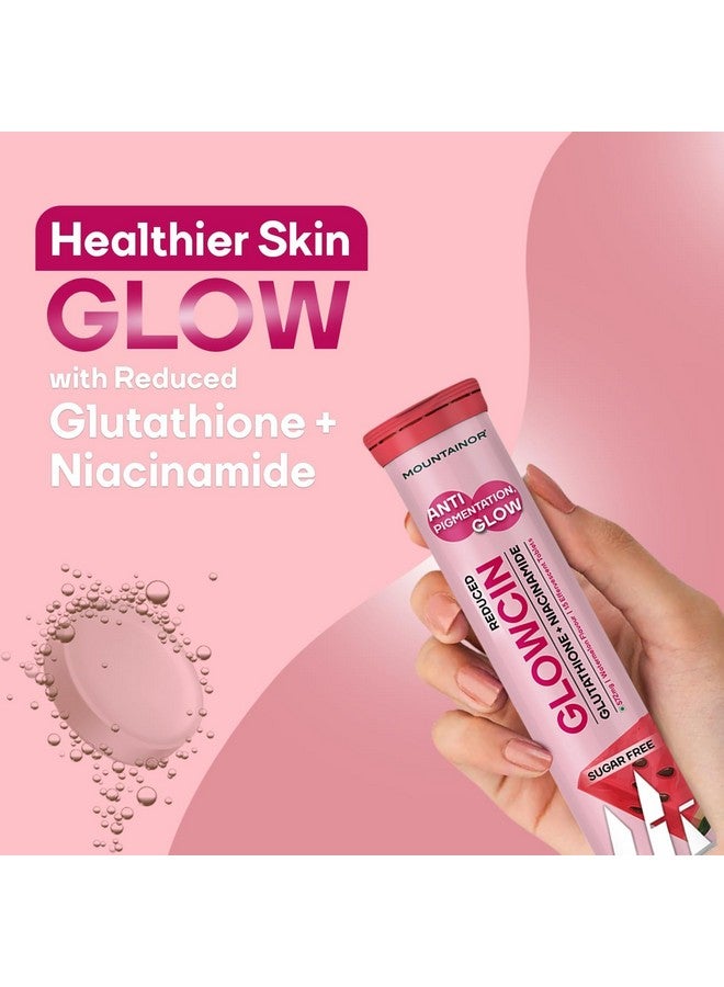 Mountainor أقراص MOUNTAINOR جلوتاثيون لتفتيح البشرة وإشراقة كورية. تحارب التصبغ والبهتان، مكونات مثبتة سريرياً - نياسيناميد وفيتامين C تساعد في تقليل الميلانين، تنظيف البشرة الصحية والمشرقة، خالية من السكر عبوة من 2 (30 قرص)  - Image 3