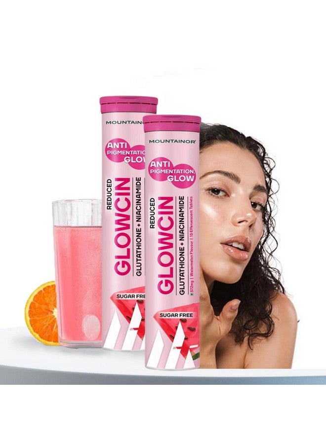 Mountainor أقراص MOUNTAINOR جلوتاثيون لتفتيح البشرة وإشراقة كورية. تحارب التصبغ والبهتان، مكونات مثبتة سريرياً - نياسيناميد وفيتامين C تساعد في تقليل الميلانين، تنظيف البشرة الصحية والمشرقة، خالية من السكر عبوة من 2 (30 قرص)  - Image 1