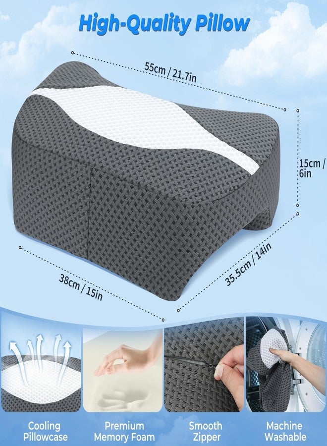 SAHEYER Side Sleeper Pillow with Arm Hole, Upgraded Memory Foam Shoulder Pillow for Neck Pain Relief, Adjustable Multi-Angle Arm Tunnels Support for Adults Pressure-Free Sleep (Grey) - Image 2