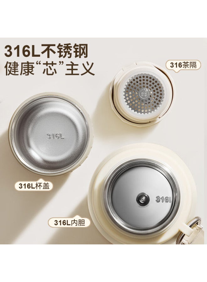 Tafuco 316 Stainless Steel Insulated Thermos Bottle Car Home Large Capacity 0.7l Portable Cup Coconut Gray T1556