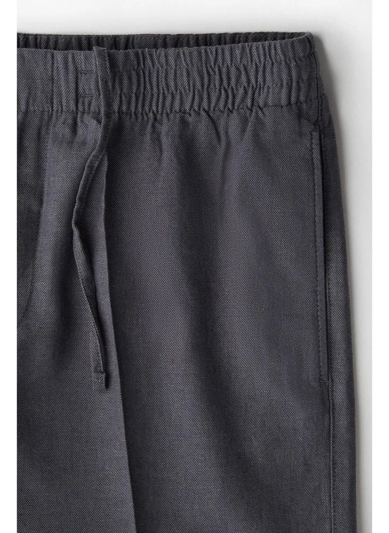 اتش اند ام Regular Fit Linen-blend shorts