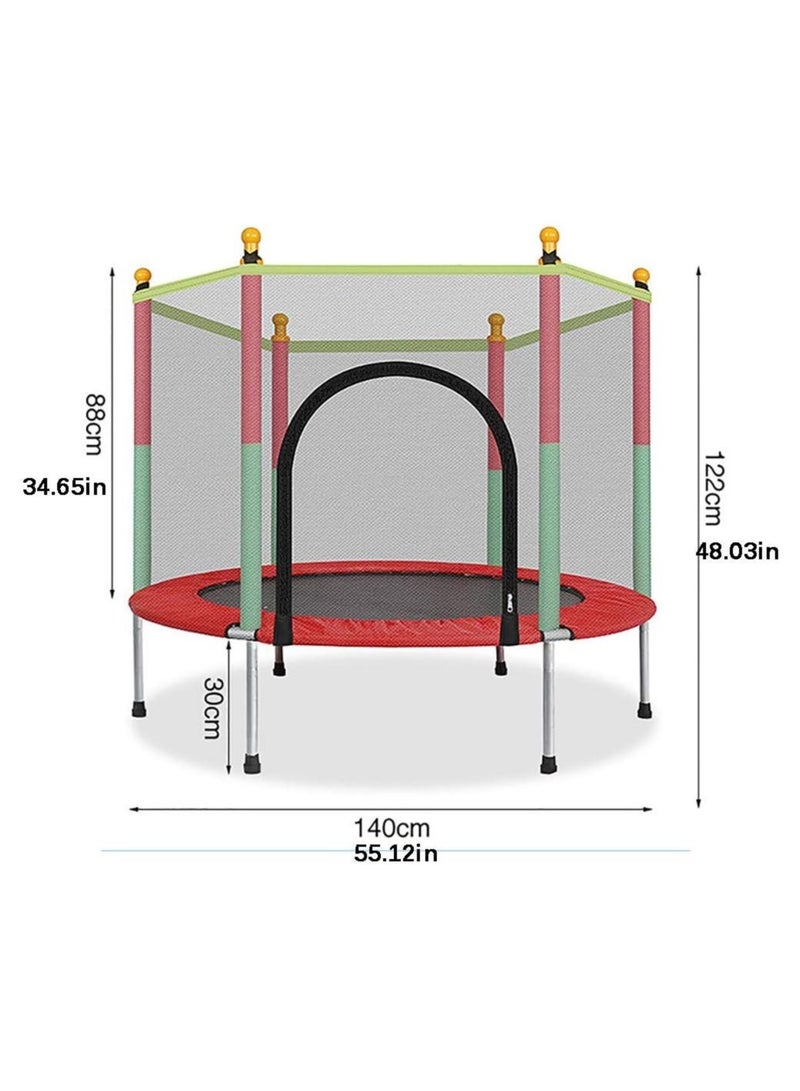ndoor Trampoline with Protection Net Adult Children Jumping Bed Enclosure Outdoor Trampolines Workout Fitness Equipment  - Image 2