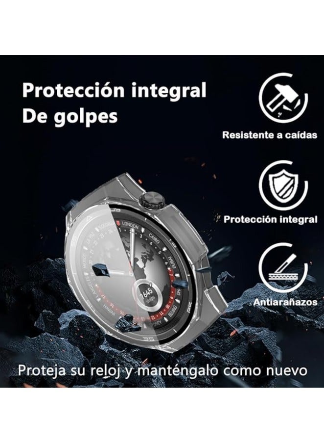 Case for Huawei Watch GT 5 Pro 46mm Case PC Case with Tempered Glass Screen Protector for Huawei Watch GT 5 Pro46mm Case (Clear, GT 5 Pro 46mm) - Image 3