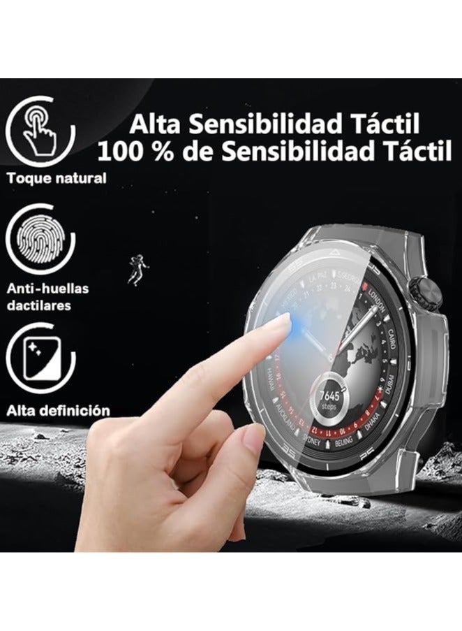 Case for Huawei Watch GT 5 Pro 46mm Case PC Case with Tempered Glass Screen Protector for Huawei Watch GT 5 Pro46mm Case (Clear, GT 5 Pro 46mm) - Image 4