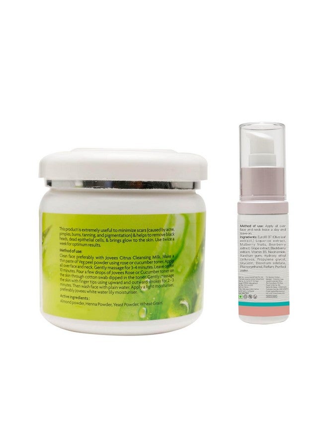 JOVEES HERBAL Jovees Premium Whitening Serum | Skin Brightening Serum Brightens, Nourishes, and Hydrates | Gives Even Skin Tone And Veg Oat Face Peel Removes Acne Pimple and Tanning 100g - Image 2