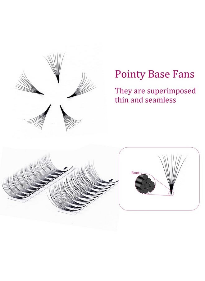 FADLASH - Lash Extension 10D 0.07 Premade Fans Eyelash Extensions D Curl Mix Tray Volume Short Stem (10D-0.07-D, 8-14mm Mix) - Image 1