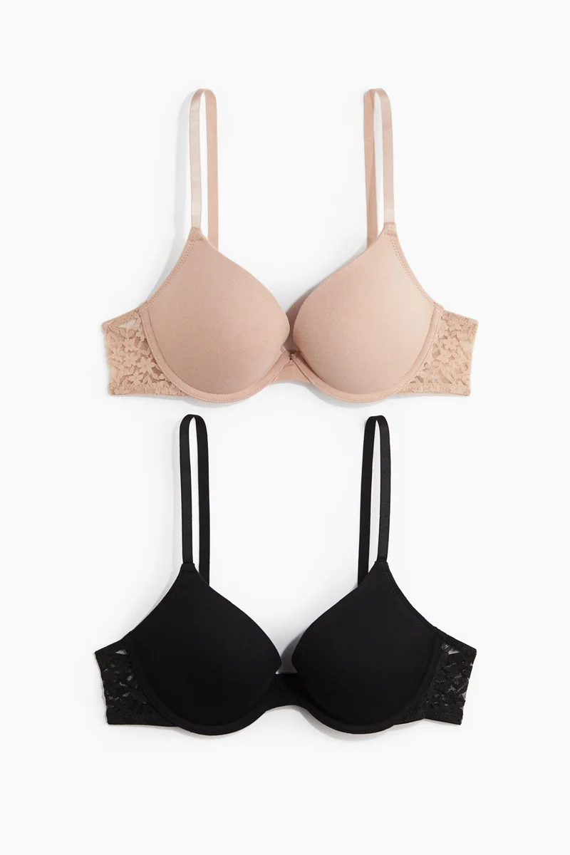 H&M  2-pack cotton push-up bras for Women | Best Price UAE