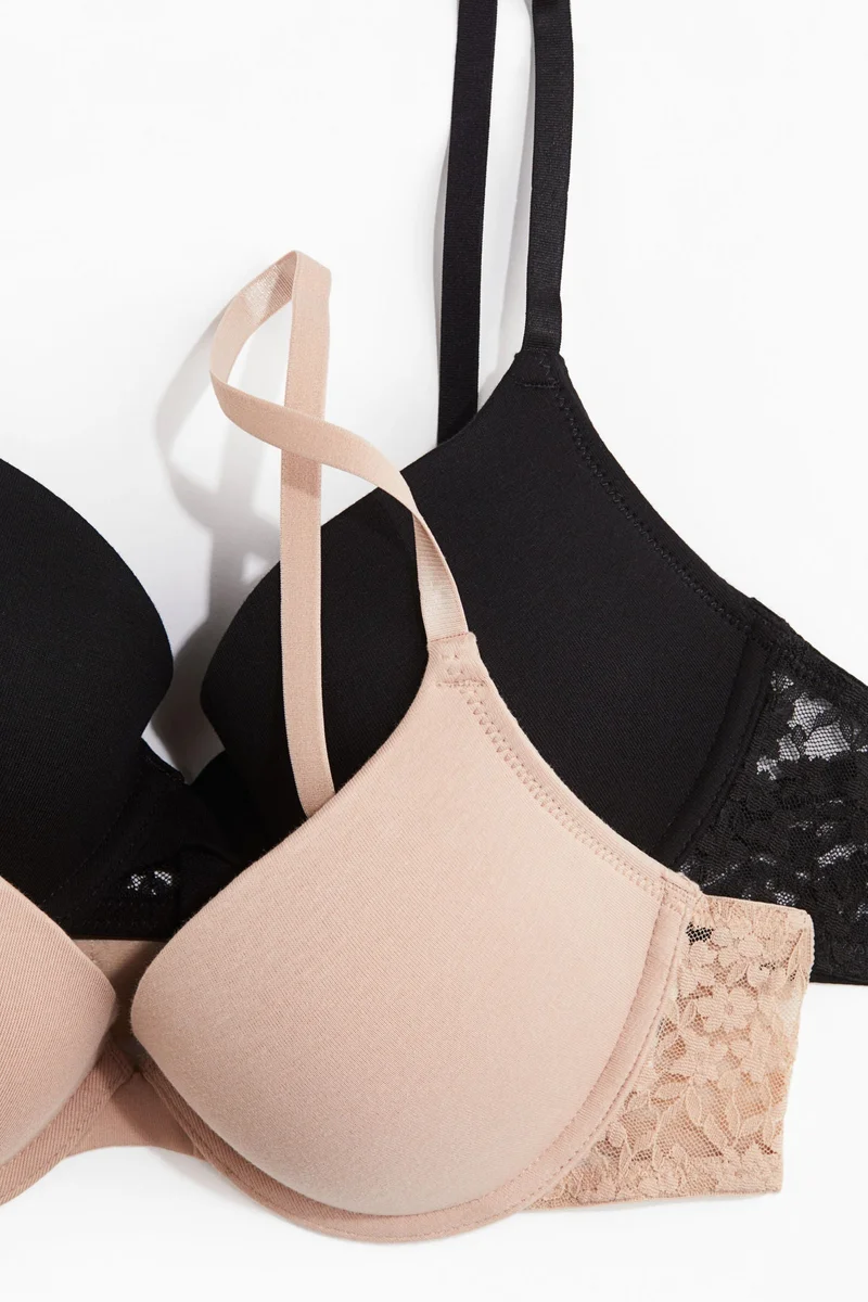 H&M  2-pack cotton push-up bras for Women | Best Price UAE