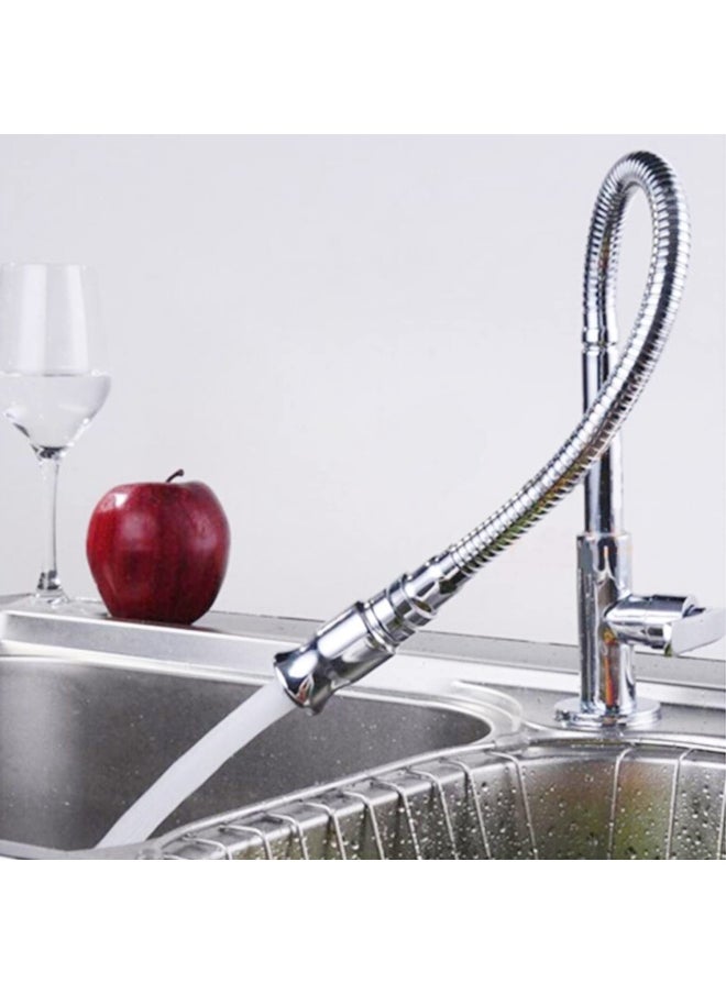 Inchant - Single Lever Flexible Pull Out Kitchen Water Tap Sink Faucet Single-Tube Cold Water Basin Taps Vanity Vessel Faucets Deck Mount Chrome Finish - Image 1