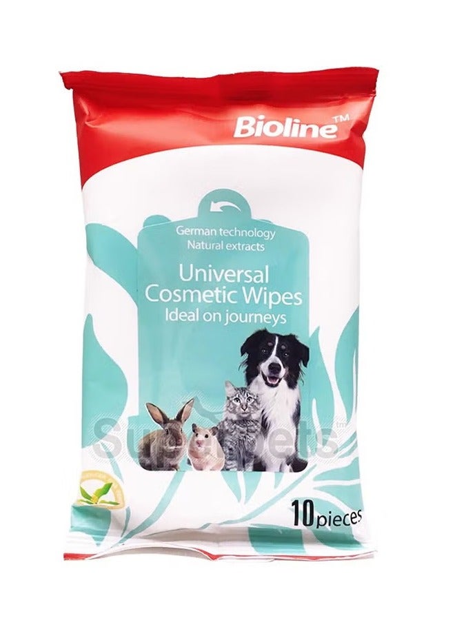Bioline Universal Cosmetic Wipes 10Pcs - Image 1