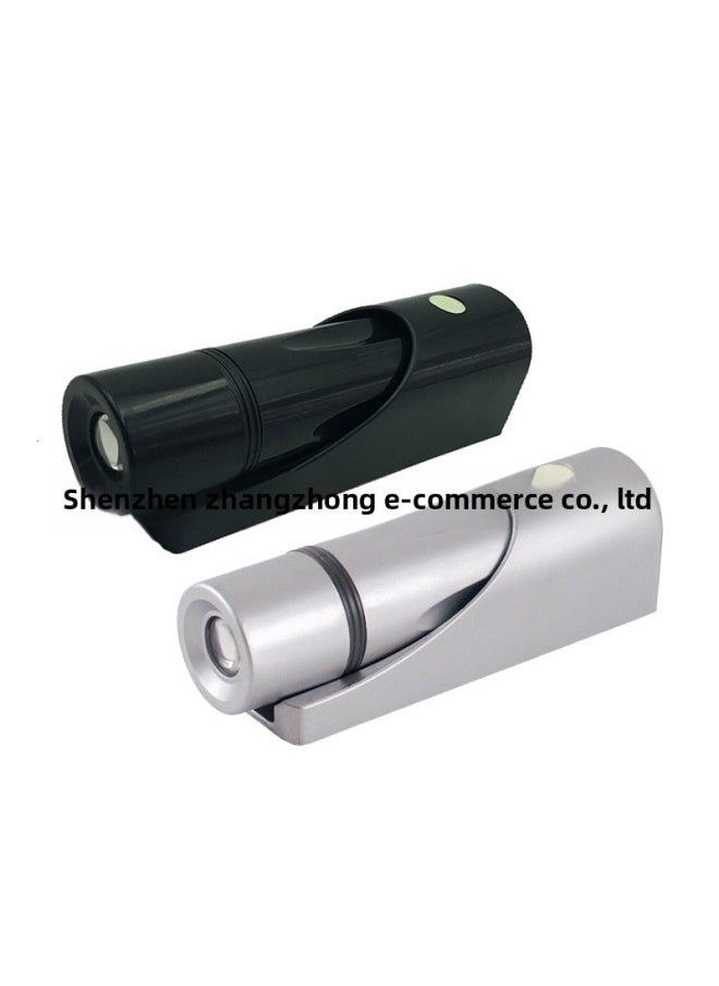 Generic Hotel Fire Emergency Flashlight Wall-mounted Dry Battery Mini Evacuation Lighting With Night Fluorescent Spot Wholesale-Color:Silver 