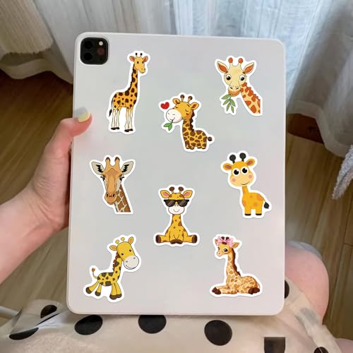 YOKSAS 50 PCS Cute Cartoon Giraffe Stickers - Waterproof Vinyl Fun Animal Decals for Room Decor, Scrapbooking, Laptop, Water Bottle, Stationery Decoration - Image 4