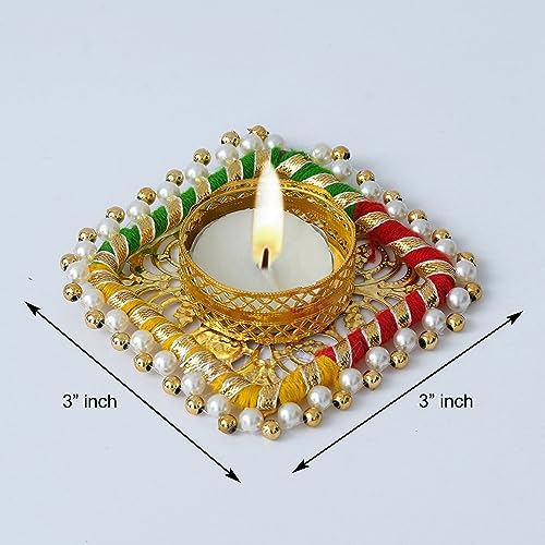 Discount ARA Tealight Holder/Recycled Material Rangoli Tealight Holder for Home & Office Decoration/Festival Decoration Items - Image 3