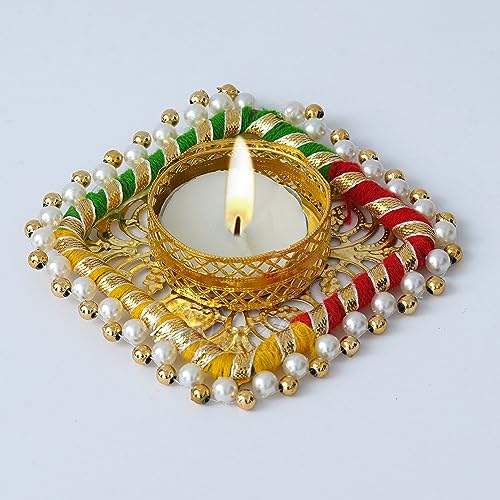 Discount ARA Tealight Holder/Recycled Material Rangoli Tealight Holder for Home & Office Decoration/Festival Decoration Items - Image 2