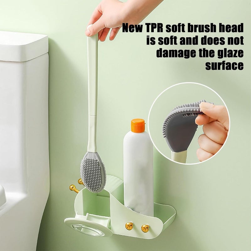 Cozron Cozron Snail Shape Wall Mounted Toilet Brush with Holder Snail Shape Storage Rack Household Cleaner Tool for Bathroom Accessory Toilet Cleaning Brush - Image 2