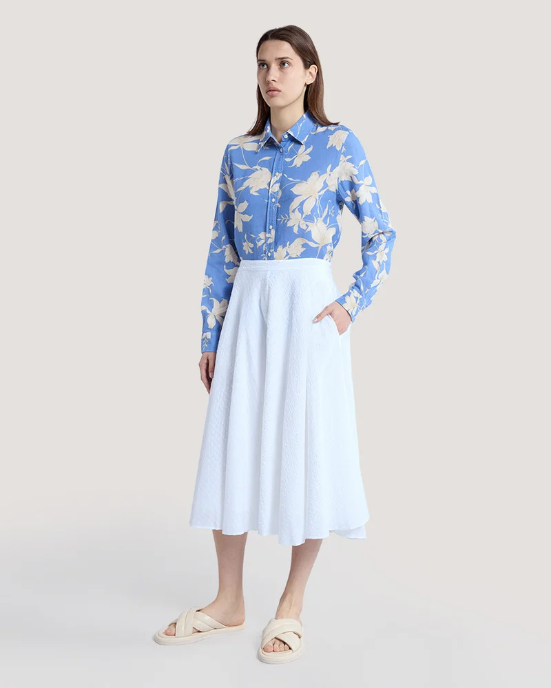 GANT Gant Regular Fit Floral Print Linen Shirt