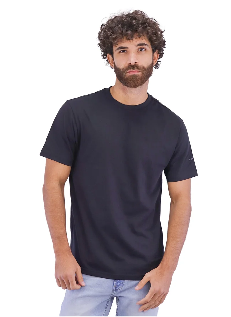 جيوردانو Men's Cotton Jersey Crew Neck  Slim Fit Tee