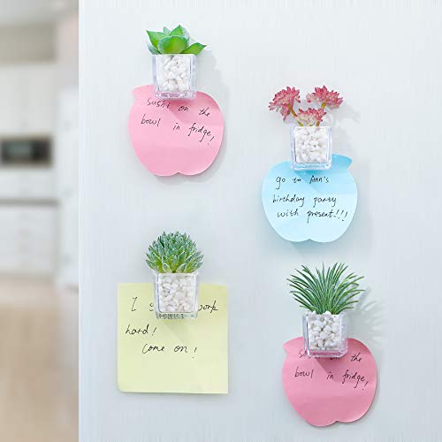 HEY FOLY Cute Succulent Fridge Magnet, 4-Pieces Decorative 3D Plant Magnets for Refrigerator Whiteboard Locker Kitchen Office School (Set #1) - Image 4