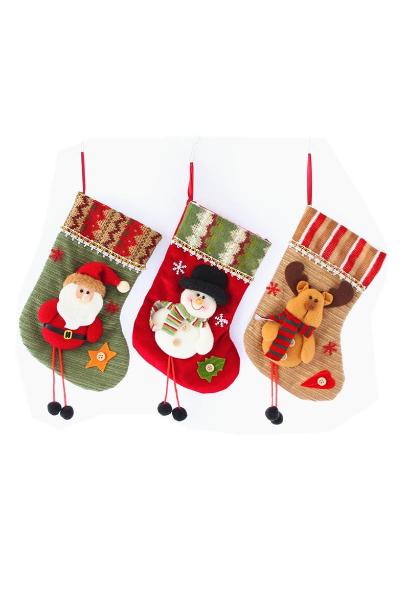 3 قطع من جوارب عيد الميلاد بالجملة