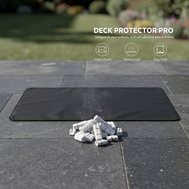 Fire Pit Mat, BBQ Grill Mat, 35.8 X 48 in, Flame Retardant Pad with High Temperature Resistance, Protects Patios & Decks, Fire Resistant Under Grill Mat - Image 4