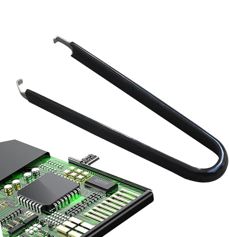 Black U Shape IC Chip Extractor Puller Spring Assisted Antistatic Insulated Tool - Image 2