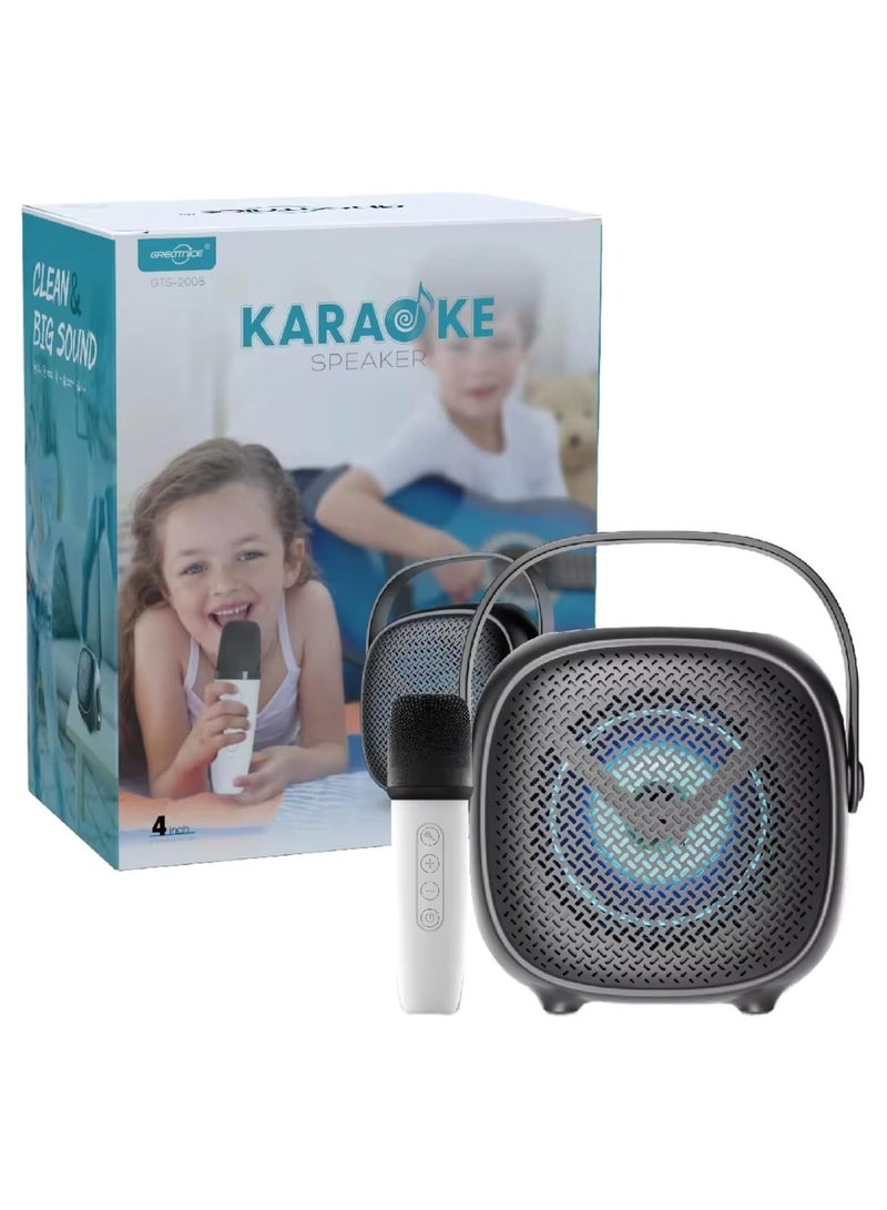 Karaoke Speaker for Kids & Adults, Portable Bluetooth Speaker with Wireless Microphone, Perfect Gift for Kids & Adults - Image 1