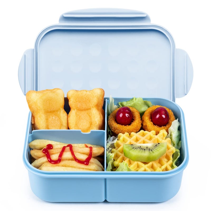 MISS BIG Bento Box Bento Box Adult Lunch Box Ideal Leak Proof Lunch Containers No BPAs and No Chemical Dyes Bento Lunch Box Dishwasher and Microwave Safe Lunch Containers for Adults(1900ml Blue) - Image 1
