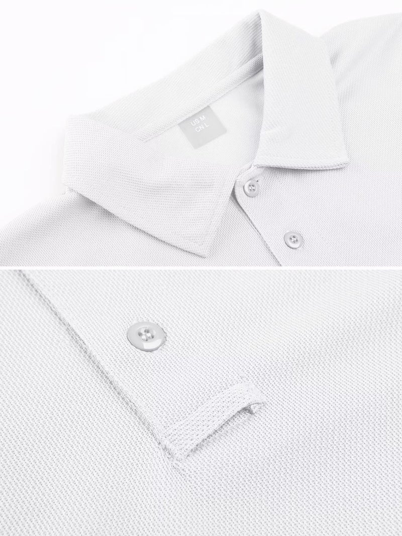 MAGCOMSEN White Polo Shirts for Men Short Sleeve Golf Collared Work Shirts Casual Shirts Quick Dry Summer Shirts XXL - Image 2