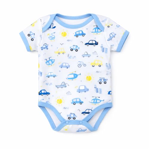 EIO Newborn Baby Cotton Romper Sleepsuit | Half Sleeve Jumpsuit Bodysuit for Boys & Girls | Soft Breathable Baby Clothes Combo Pack - Image 4