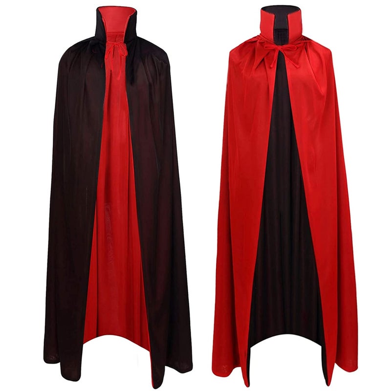 SZCXTOP 59Halloween Vampire Cloak Capes RobesUnisex Adult or Kids Reversible StandUp Collar Witch Capes for Party Cosplay Costumes - Image 2