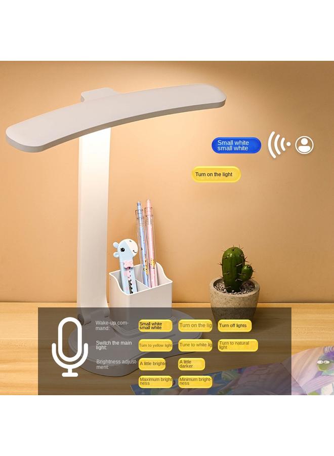 Bluejw Artificial Intelligence Voice Desk Lamp LED Dimming Folding Charging And Insertion Dual-purpose Reading Voice-activated Bedside Desk Lamp For Students And Children - Image 1
