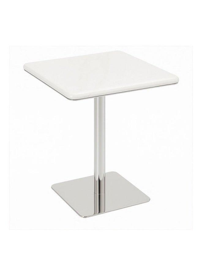 YI ONE Corner Table – Square White Marble Top with Stainless Steel Legs, 40×40×45 cm Luxury Side Table for Sofa & Bed - Image 3
