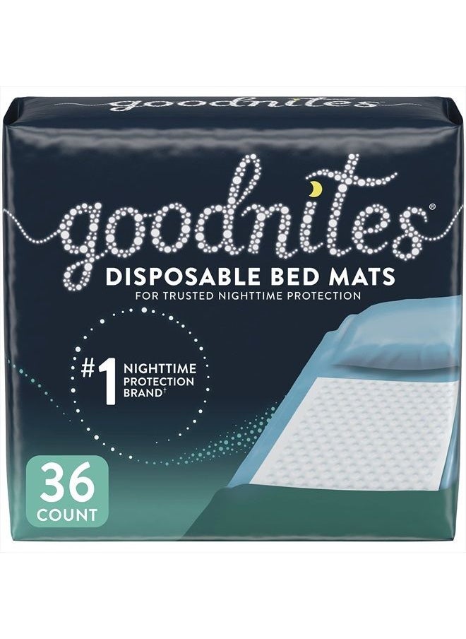 GoodNites Goodnites Disposable Bed Mats for Bedwetting, 2.4 x 2.8 ft, 36 Ct (4 Packs of 9)  - Image 1